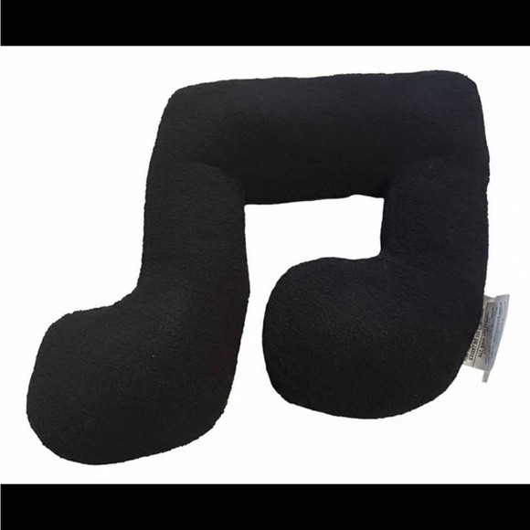 Room Essentials Other - Room Essentials Black Note-Shaped Pillow